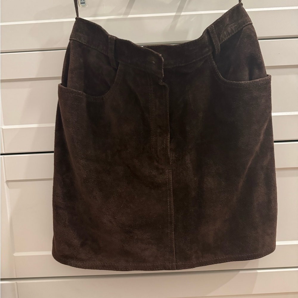 Miu Miu Dark Brown Suede Skirt - Picture 8 of 12